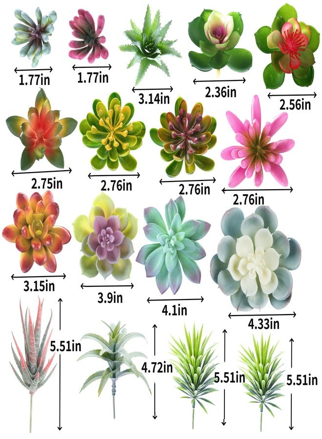 COTSEN 24 Pcs Artificial Succulent Plants Fake Succulent Plants Unpotted Faux Succulents Suitable for Office Family Restaurant Frame Kitchen Indoor Outdoor Decor - Image 4