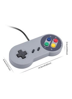 RII Game Controller, Snes Retro Usb Controller, Classic Gamepad Joystick, Pc Super Classic Joypad Gamestick For Pc, Raspberry Pi, Windows Mac Liunx, Android Gp100 (Grey, 2 Pack)  - Image 4