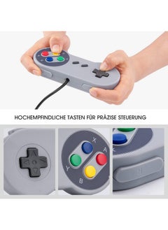 RII Game Controller, Snes Retro Usb Controller, Classic Gamepad Joystick, Pc Super Classic Joypad Gamestick For Pc, Raspberry Pi, Windows Mac Liunx, Android Gp100 (Grey, 2 Pack)  - Image 5