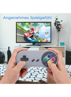 RII Game Controller, Snes Retro Usb Controller, Classic Gamepad Joystick, Pc Super Classic Joypad Gamestick For Pc, Raspberry Pi, Windows Mac Liunx, Android Gp100 (Grey, 2 Pack)  - Image 2