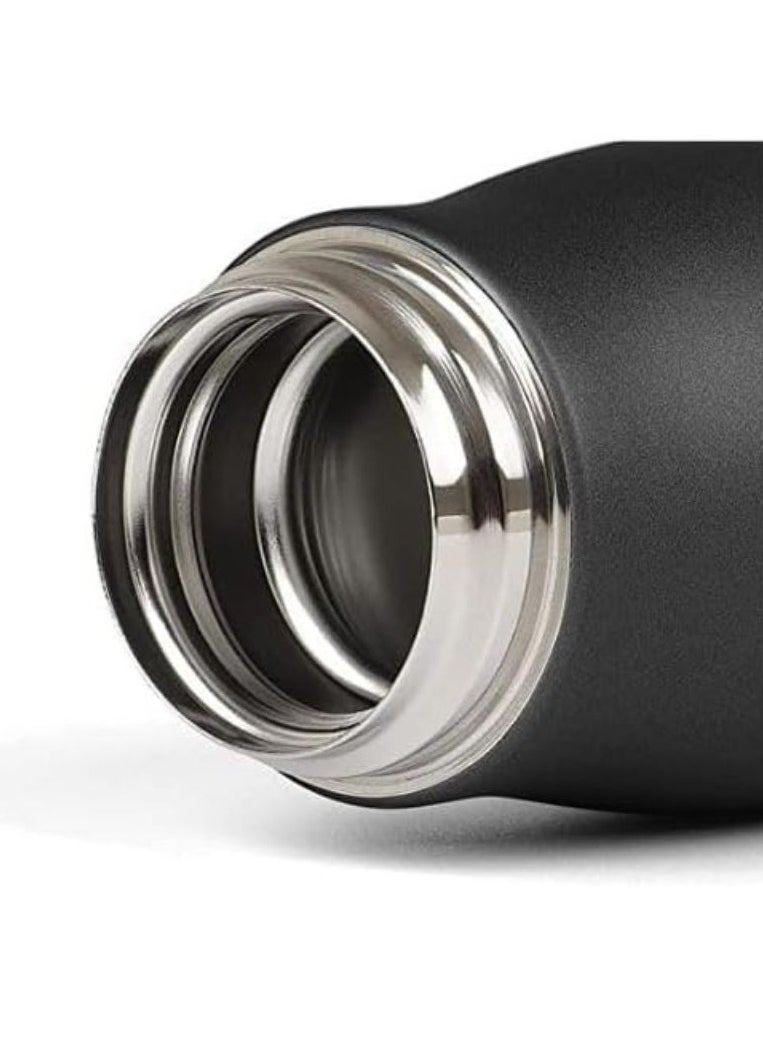 Generic - Stainless steel 304 leakproof double layer vacuum design water bottle bpa-free and eco-Friendly insulated cup keeps hot or Cold water. black matte 500 ml - Image 1