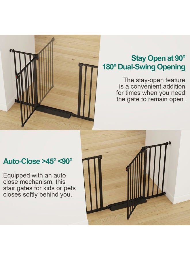 Miumoon 29.7-46" Auto Close Baby Gate for Stairs - Image 5