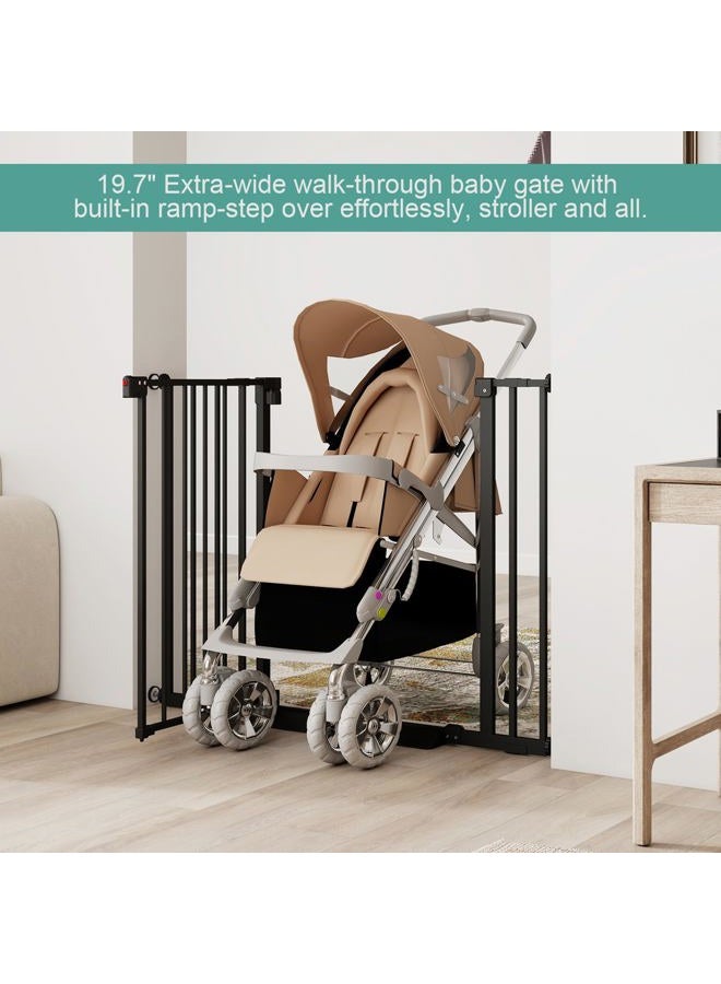 Miumoon 29.7-46" Auto Close Baby Gate for Stairs - Image 4