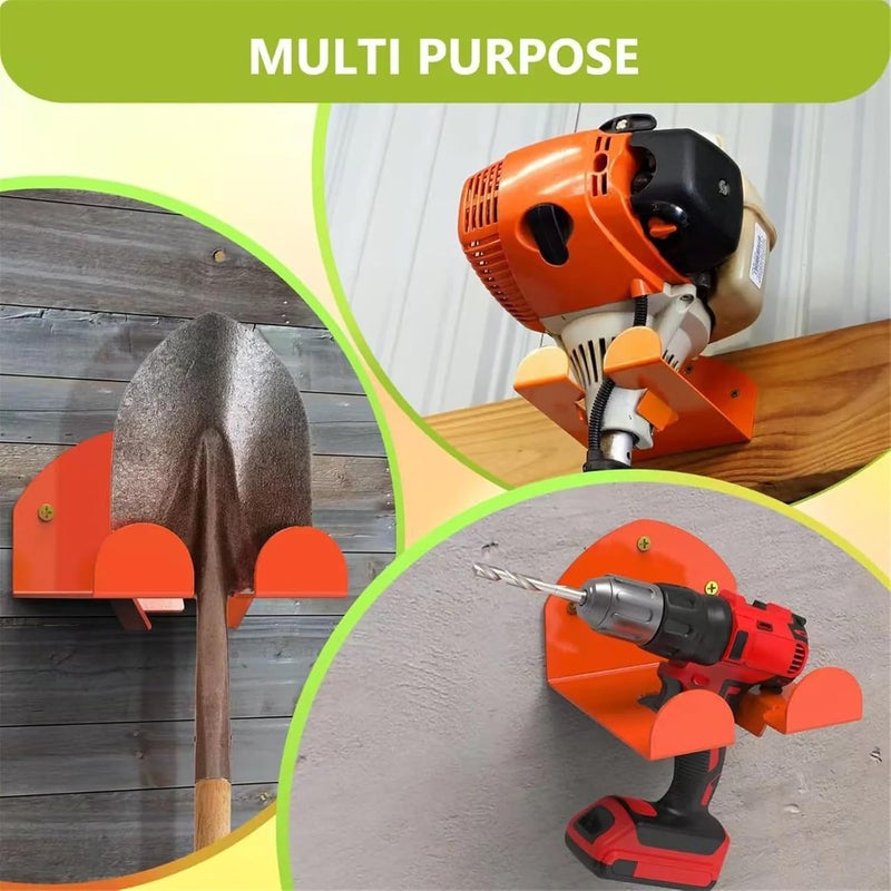 حامل حائط ثقيل لمقصات العشب، متوافق مع ملحقات Stihl Kombi، حامل منظم لأدوات الطاقة في الحديقة لمقصات العشب ومقصات التحوط، حائط المرآب، عبوة واحدة - Image 2