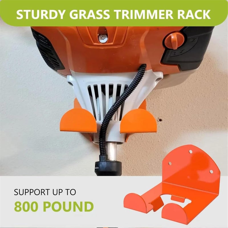 حامل حائط ثقيل لمقصات العشب، متوافق مع ملحقات Stihl Kombi، حامل منظم لأدوات الطاقة في الحديقة لمقصات العشب ومقصات التحوط، حائط المرآب، عبوة واحدة - Image 3