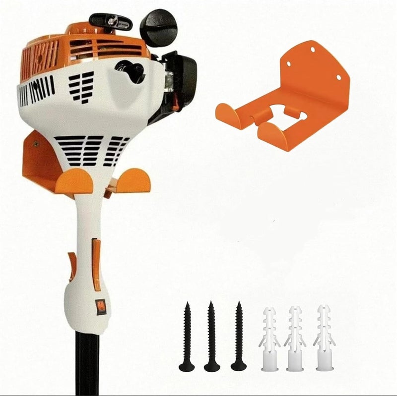 حامل حائط ثقيل لمقصات العشب، متوافق مع ملحقات Stihl Kombi، حامل منظم لأدوات الطاقة في الحديقة لمقصات العشب ومقصات التحوط، حائط المرآب، عبوة واحدة - Image 1