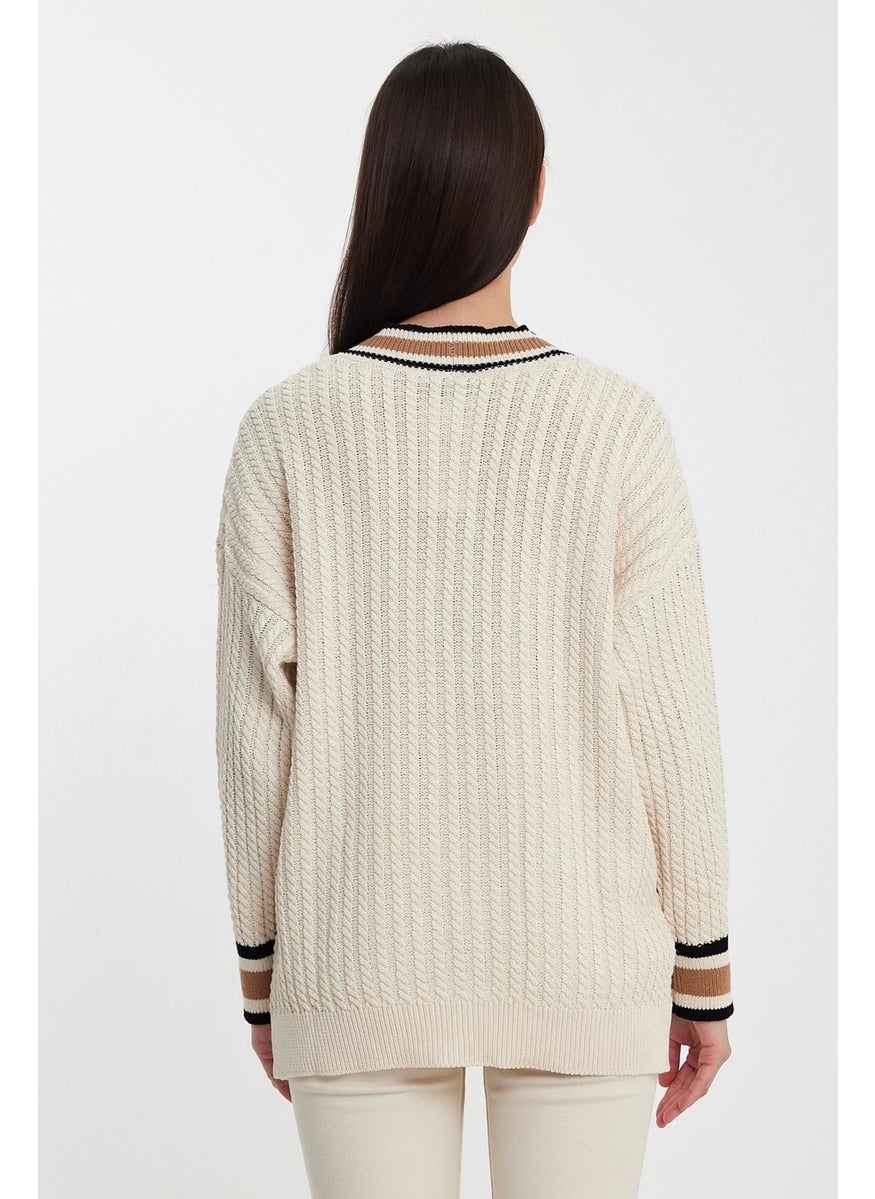 Alexander Gardi Striped Collar Knitted Cardigan (A92021-S)  - Image 3
