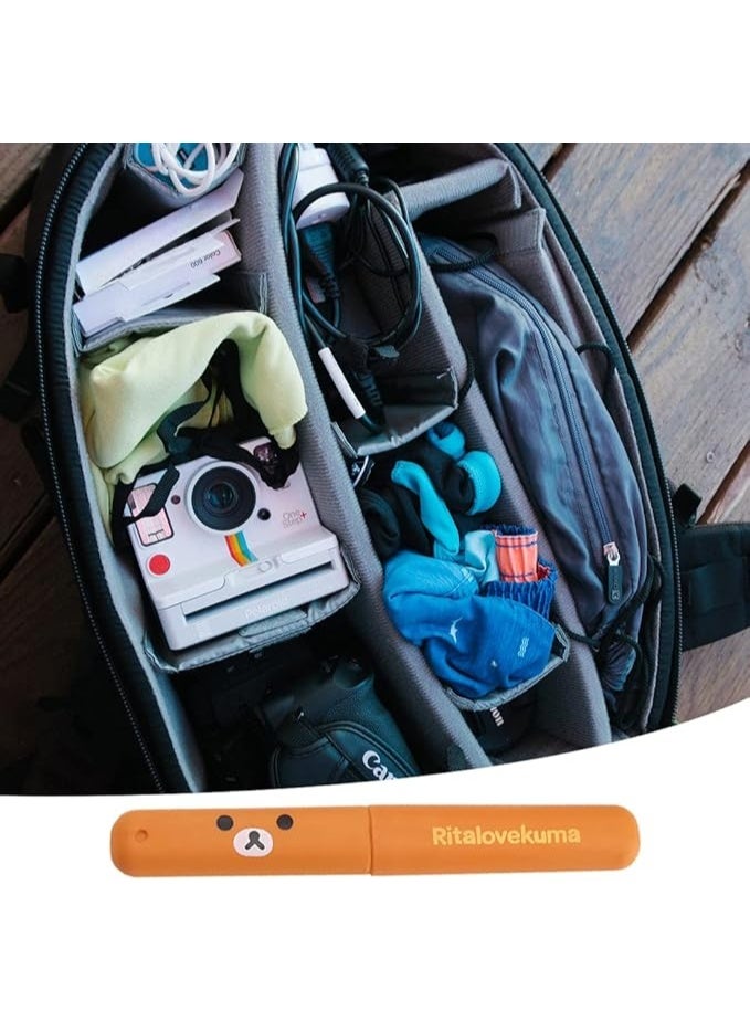 Rilakkuma 4 Pack Toothbrush Travel Case, Portable Toothbrush Holder, Toothbrush Cover Case for Travel, Camping, Home, School, Business Trip, Family, Kids and Adults, Keeps Toothbrush Clean, Durable and Breathable - Image 3