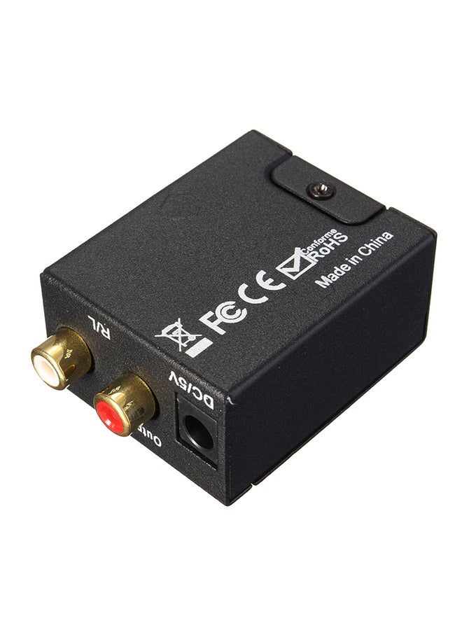 NIBEMINENT LEORY Digital Optical Coax Toslink to Analog Audio Converter / Coaxial or Signals L R Black