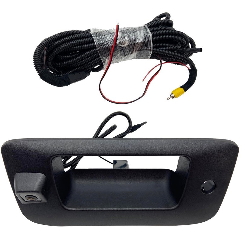 Cheriezing Tailgate Handle Backup Camera Compatible with 20072013 Silverado Sierra 1500 2500 3500 Heavy Duty Matte Black with Rear View Camera Replace 22755304 - Image 2