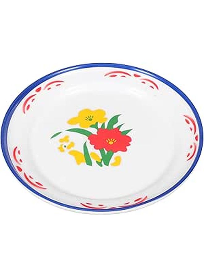 Melamine Deep Serving Plates Set Floral Design Microwavable Stackable for Picnics - Image 1