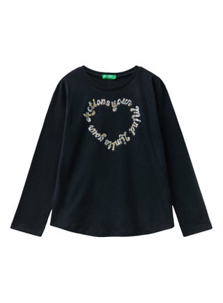 تي شيرت قطني دافئ للبنات بطبعة لامعة - pzsku/Z3A419BB5EB2FFBC826ABZ/45/_/1701603420/ef59ad95-adc7-46cd-bf48-458e04bea9a2