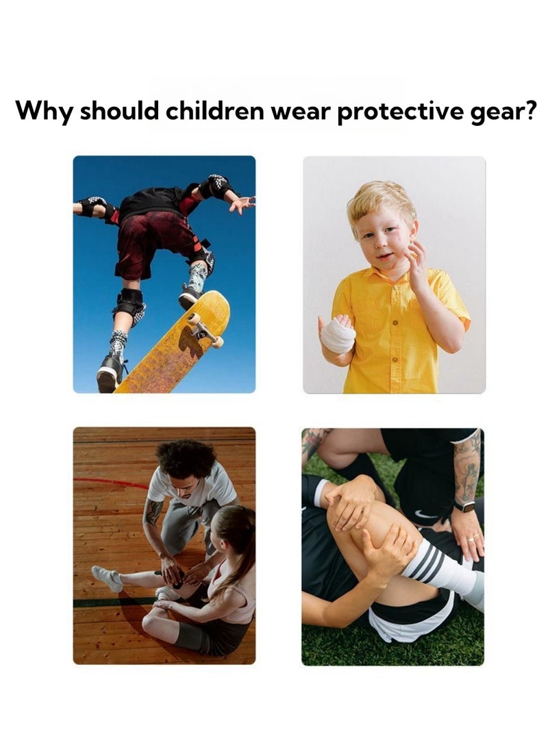 NOVOLAN 6-Piece Kids Protective Gear Set for Roller Skating, Skateboarding, Biking, Includes 2 Knee Pads, 2 Elbow Pads, & 2 Wrist Guards, Durable Shock-Resistant, Breathable Mesh, 3 to 9 Years (green) - Image 2