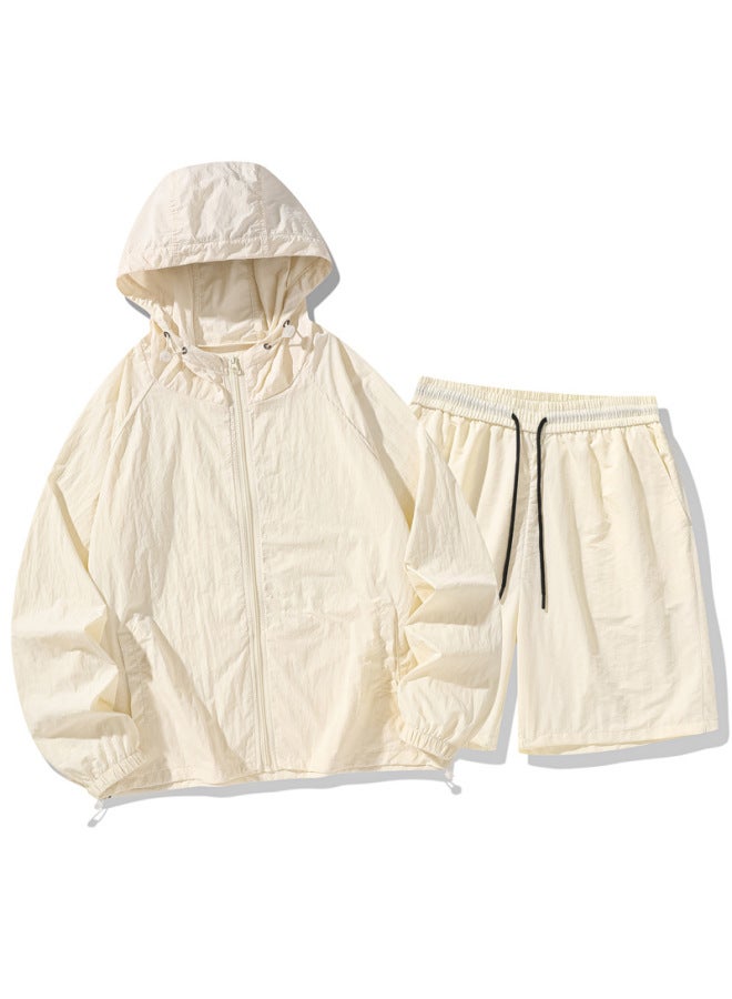 Song Feng Ya Sun Protection Clothing Men's Summer Thin Breathable Ice Silk Couple Hooded Sun Protection Clothing Outdoor Sportswear Trendy - Image 1