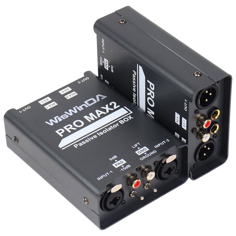 WisWinDa Pro Max2 2Channels XLRRCATSTRS Passive Hum Eliminator Box for Audio Equipments Ground Loop Isolator Noise Filter for Different Audio Systems Using WDISOPro Max2 - Image 2