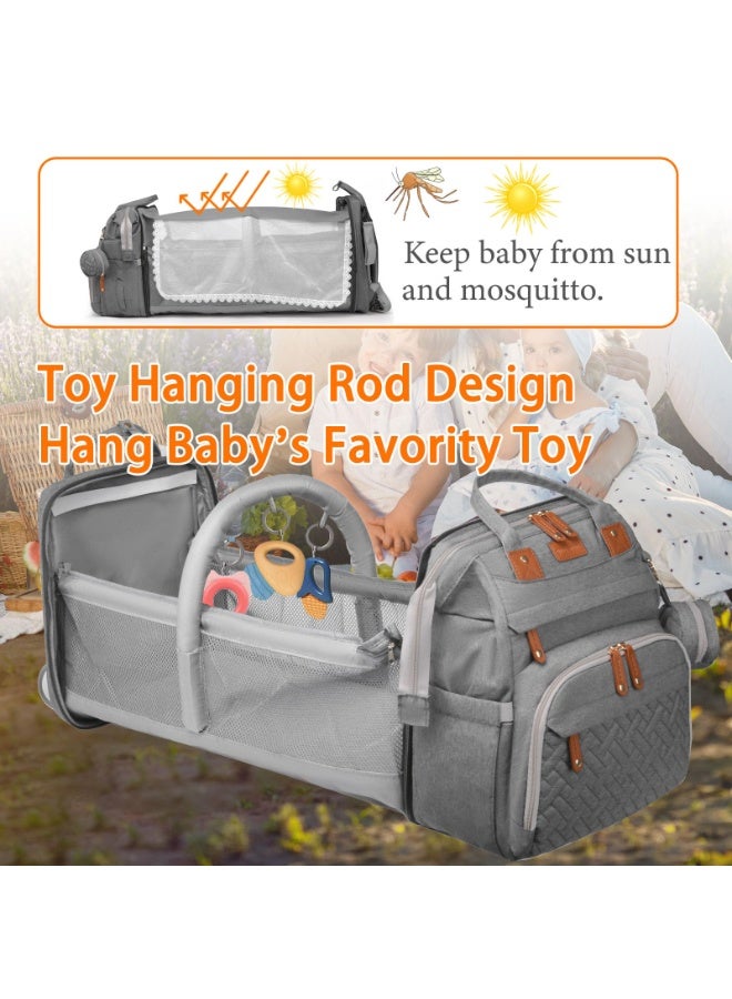 ASIV Baby Diaper Bag with Changing Pad – Waterproof, large-capacity diaper bag, perfect for moms and dads, with USB charging port and stroller straps. Baby shower gift. (RGB – likely refers to color options or lighting feature, please confirm) - Image 4