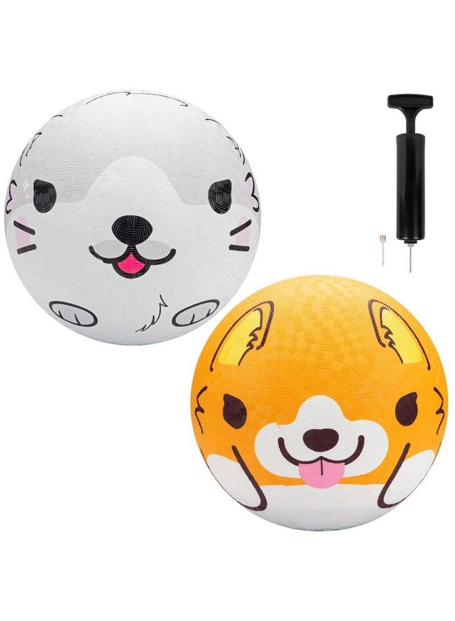 SCS Direct Gaga Ball 8.5 Inch Playground Balls with Air Pump (2pk, Animals)- Durable Rubber Balls Official Size for Dodgeball & Handball - Great for Outside Play, 4 Square & Game to Play at Kids Birthday Parties - Image 1