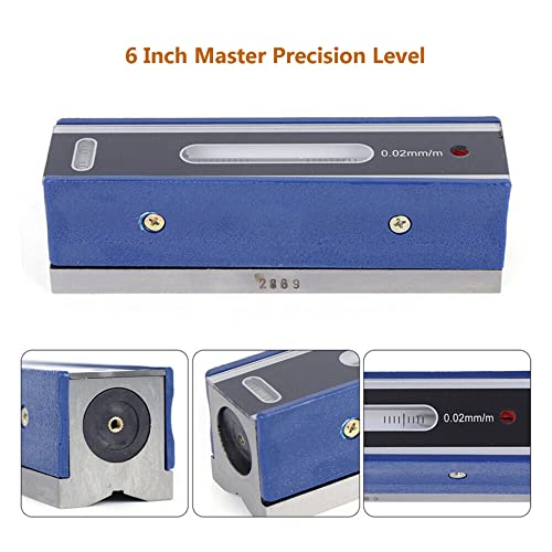 kimllier 6" (150mm) Accuracy Level, Accuracy 0.02mm/m Strip Level with Wooden Box Used to Test the Flatness and Horizontal Position of Equipment - Image 2