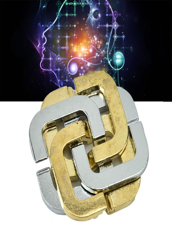 IQ Teaser Unlock Toy Adult Intelligent Puzzle Lock Educational Toy - Four Leaf Clover Lock - Image 3