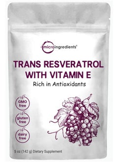 Micro Ingredients Trans-Resveratrol with Natural Vitamin E, 5 oz  - Image 1