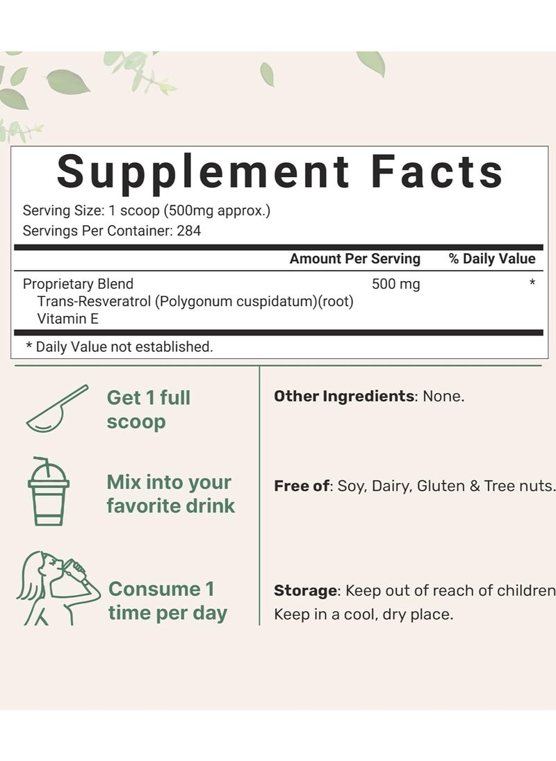 Micro Ingredients - Trans-Resveratrol with Natural Vitamin E, 5 oz - Image 1