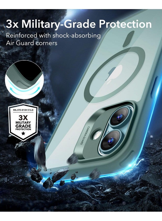 ESR ESR for Phone 16 Case, Compatible with MagSafe, Shockof Military-Grade tection, Magnetic Phone Case for Phone 16, Classic Hybrid Case (HaloLock), Clear Green  - Image 4