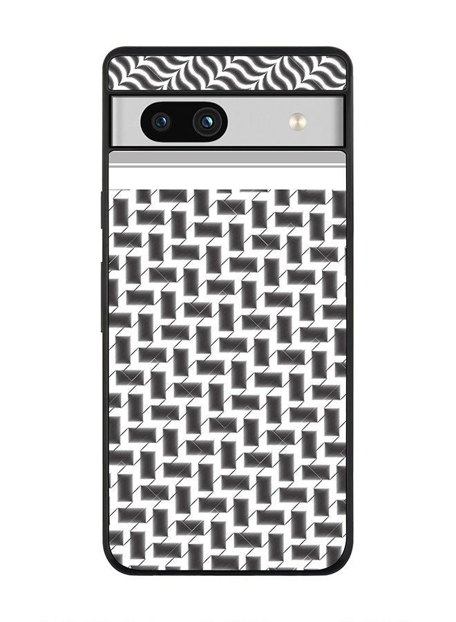 Stylizedd Rugged Black edge case for Google Pixel 7a 5G Slim fit Soft Case Flexible Rubber Edges Anti Drop TPU Gel Thin Cover -  Shemag (Black) - Image 1
