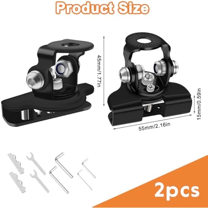 ELEPHANTBOAT 2 Pcs Car Hood Light Bar NonDestructive Fixing Bracket Waterproof Adjustable Spotlight Led Work Light Base - Image 3