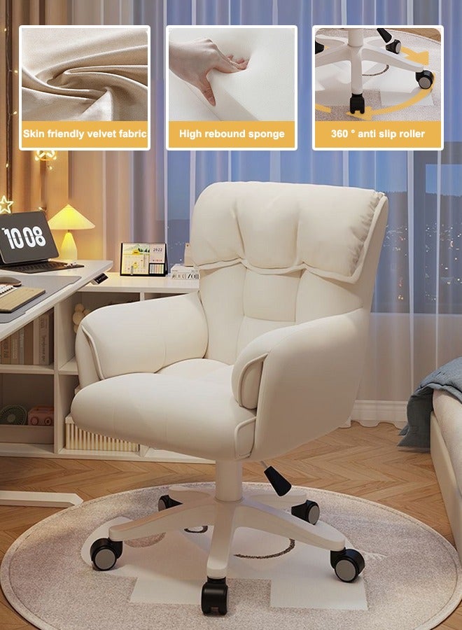 Tanwer Computer Chair, Bedroom Chair, Makeup Chair, Office Chair, White - Image 2