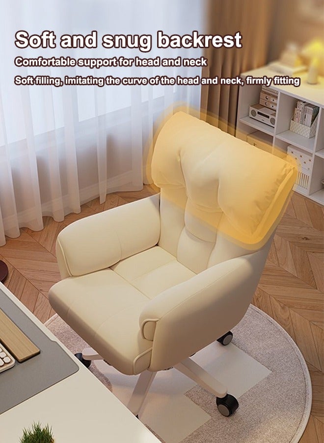 Tanwer Computer Chair, Bedroom Chair, Makeup Chair, Office Chair, White - Image 3
