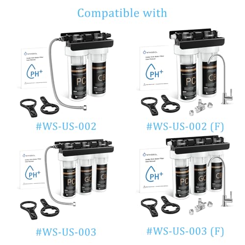 WINGSOL WINGSOL Replacement Cartridge Under Sink Water Filter, CB Filter, Multi-function, Reduce Lead & Odor, Increase pH, Remineralize Water, for #WS-US-002#WS-US-002 (F) #WS-US-003#WS-US-003 (F) - Image 2