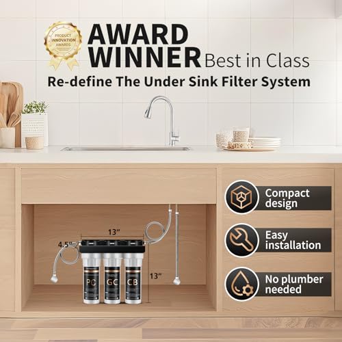 WINGSOL WINGSOL Replacement Cartridge Under Sink Water Filter, CB Filter, Multi-function, Reduce Lead & Odor, Increase pH, Remineralize Water, for #WS-US-002#WS-US-002 (F) #WS-US-003#WS-US-003 (F) - Image 4