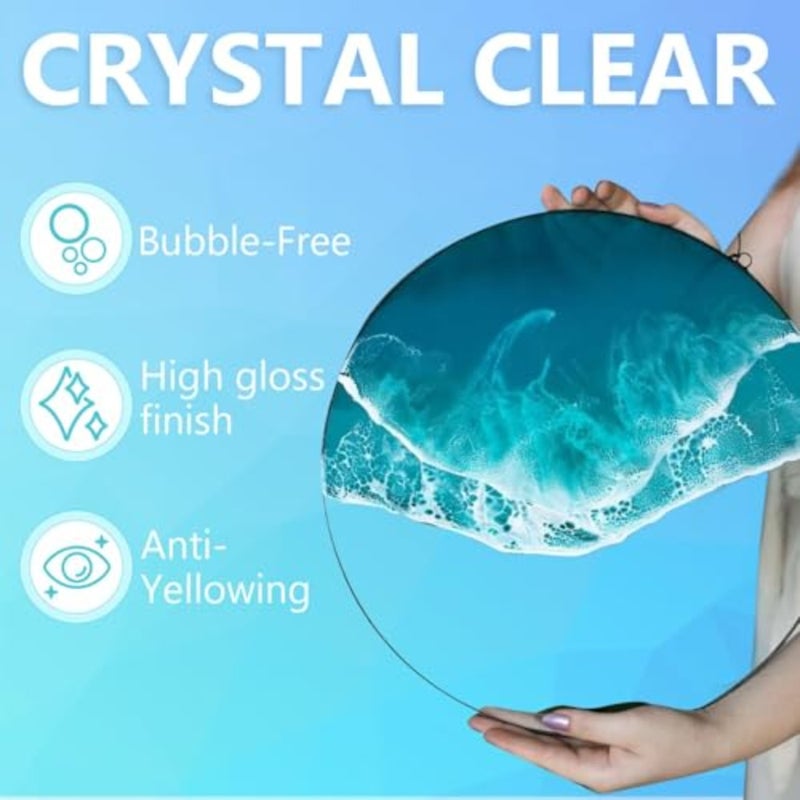 32oz Epoxy Resin Kit Casting and Coating for River Table Tops, Handmade Art, Jewelry Projects, Casting Molds, Clear Resin Safe for Use on Wood, Jewelry Epoxy Resin, Easy Mix 1:1 Ratio Resin Kit - Image 4