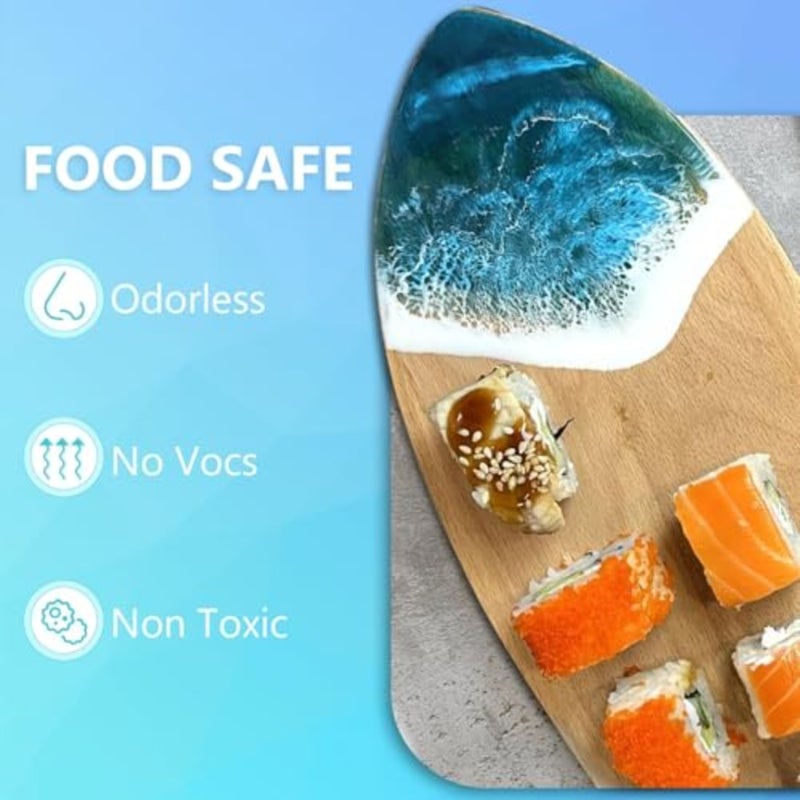 32oz Epoxy Resin Kit Casting and Coating for River Table Tops, Handmade Art, Jewelry Projects, Casting Molds, Clear Resin Safe for Use on Wood, Jewelry Epoxy Resin, Easy Mix 1:1 Ratio Resin Kit - Image 3