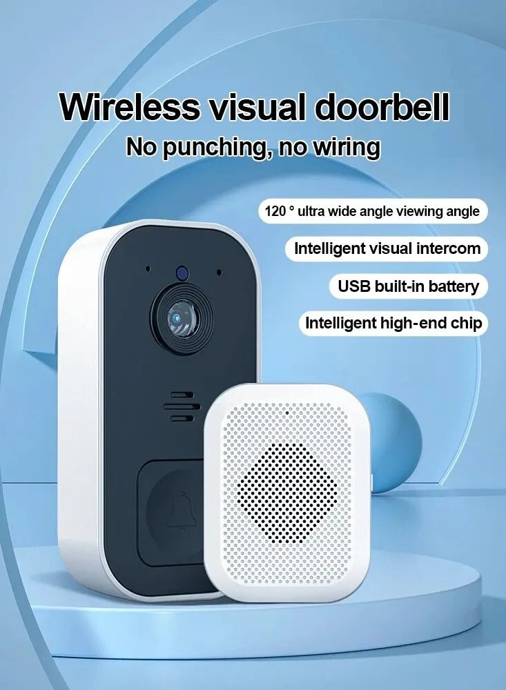 Intelligent Waterproof Visual Doorbell Wireless Remote Home High-Definition Night Vision Monitoring Video Intercom Doorbell - Image 2