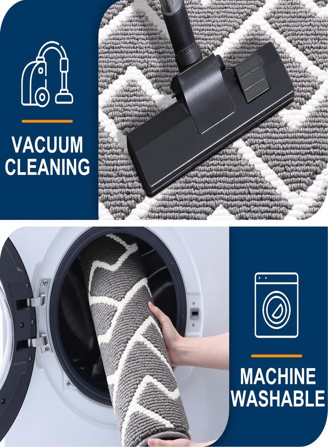 OLANLY Front Door Mat, Non-Slip Rubber Backing, Dirt Resistant and Absorbent, Washable, Easy to Clean Low-Profile Indoor Doormat for Back Door, Entryway, Inside Entrance, 32x20, Grey - Image 5