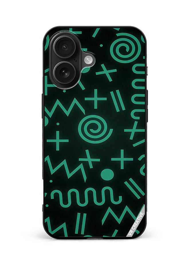 VR CREATIVE Protective Case Cover For Apple iPhone 16 Plus Geometry Shapes Abstract Design Multicolour