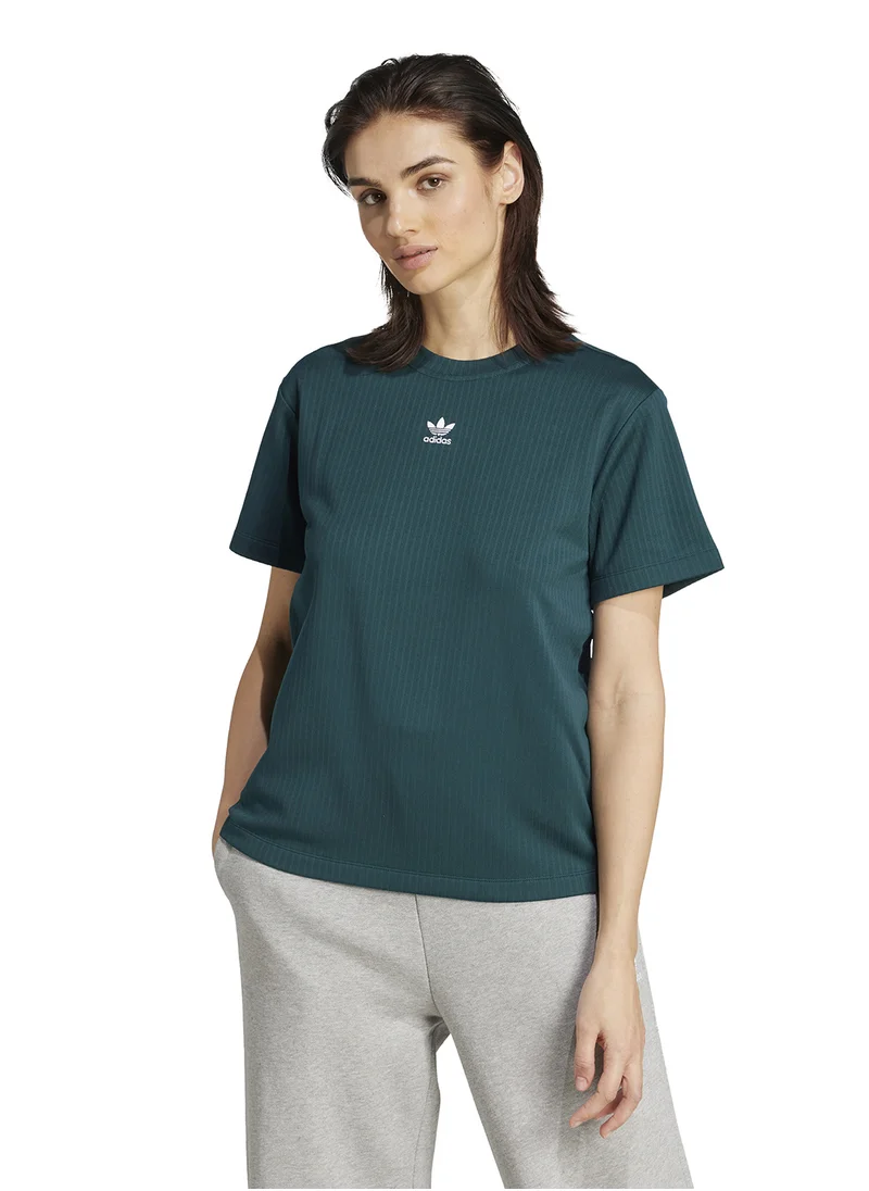 اديداس اوريجينالز Essential Wide Ribbed T-Shirt