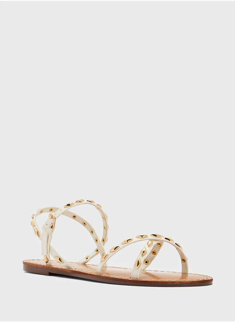 Ginger Crossover Strap Flat Sandal