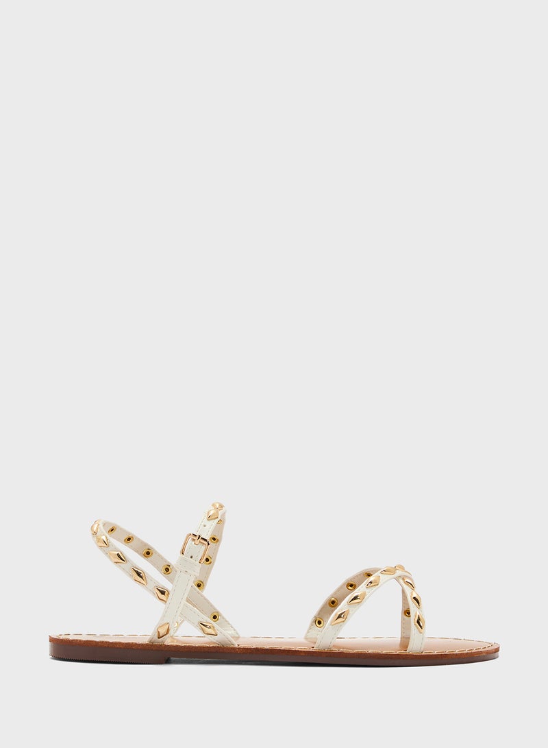 Ginger Crossover Strap Flat Sandal  - Image 1