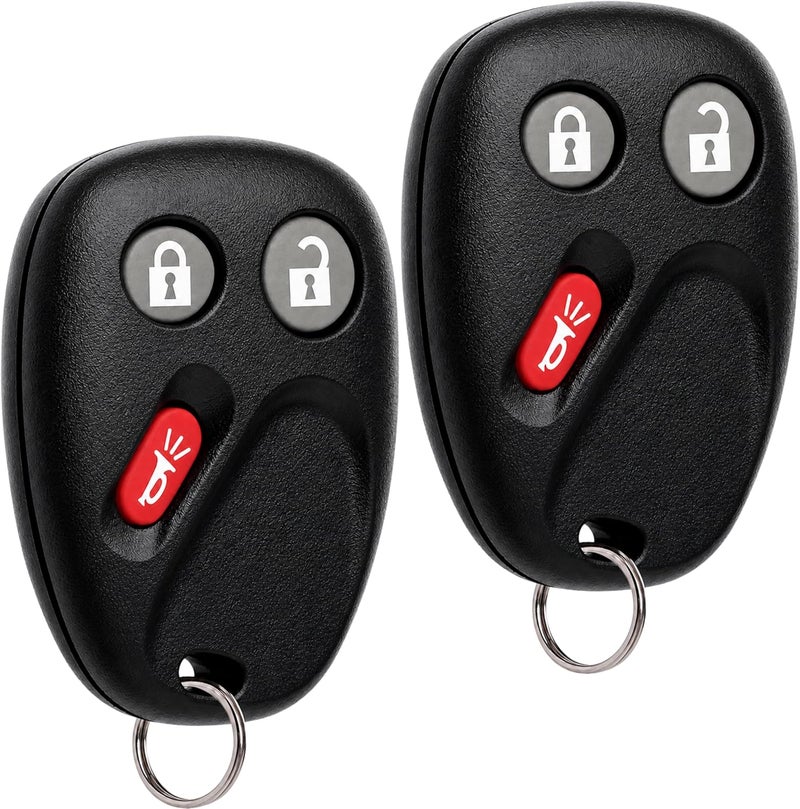 يو اس ايه ريموت جهاز التحكم عن بعد لدخول بدون مفتاح (Key Fob) متوافق مع 2003-2006 شيفي تاهو سوبربان سيلفرادو أفالانش إيكوينوكس SSR/جي إم سي سييرا يوكون/كاديلاك إسكاليد/هامر H2 / بونتياك تورنت/ساترن فيو (LHJ011)، مجموعة من 2 - Image 1