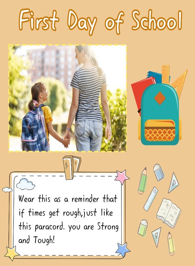 Tirdkid Back to School Gifts Mommy and Me Bracelets Kindergarten School Supplies First Day of School Bracelet Adjustable Bracelets for Girls Boys Gift - Image 3