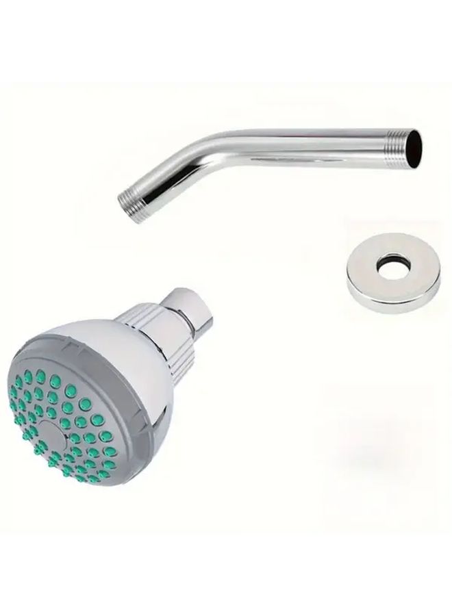 ABS Shower Head With 6 Inch Stainless Steel Rainfall Arm High Pressure Detachable Design - Image 1