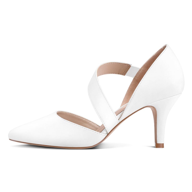 mysoft Women's Pointed Toe Low Stiletto Heel Dress Pumps Shoes - Available in Wide Sizes - Image 3