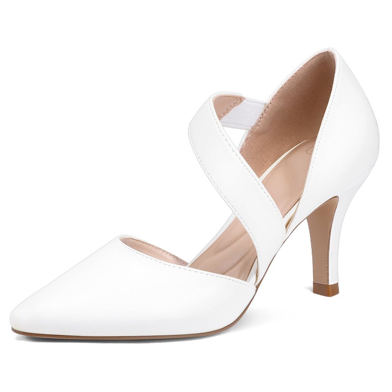 mysoft Women's Pointed Toe Low Stiletto Heel Dress Pumps Shoes - Available in Wide Sizes - Image 1