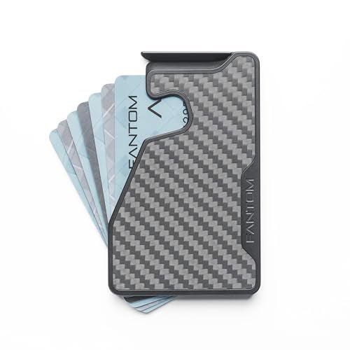 FANTOM X Card Fanning Wallet, RFID Aluminum Card Holder, Carbon, Extra Slim Size Holds 4-7 Cards (Carbon Fiber, Extra Slim 4-7) - Image 1