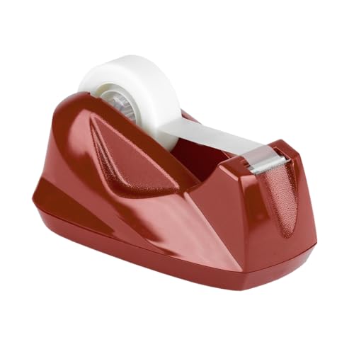 Acrimet Premium Desktop Tape Dispenser, Plastic, Non-Skid Base (Heavy Duty) (Red Color) - Image 1