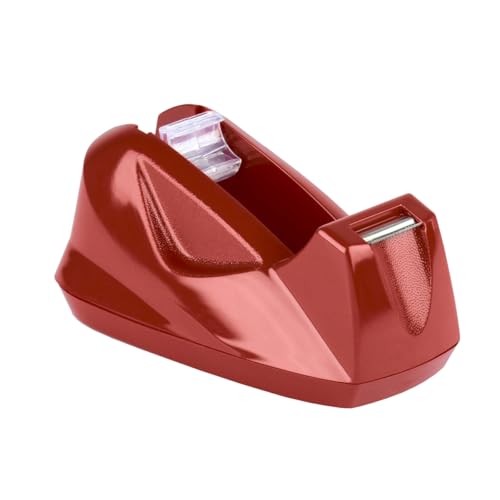 Acrimet Premium Desktop Tape Dispenser, Plastic, Non-Skid Base (Heavy Duty) (Red Color) - Image 2