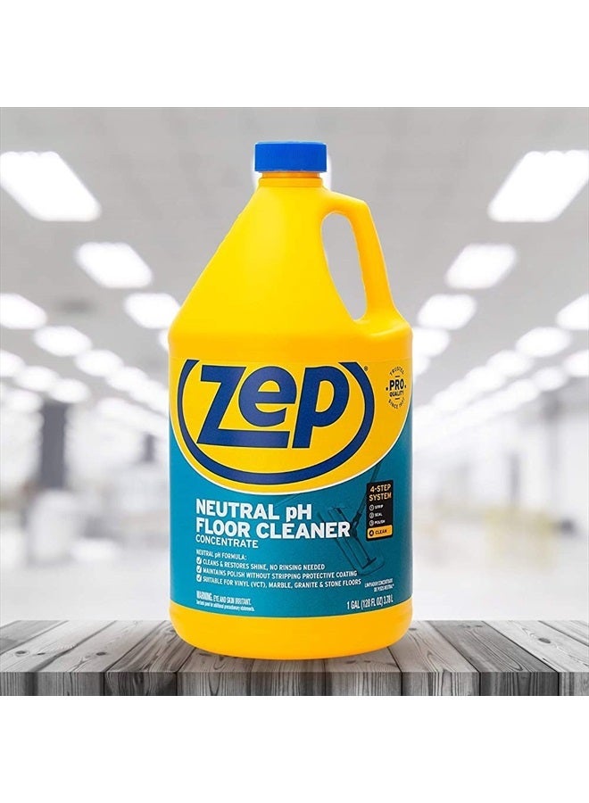 Zep Neutral pH Industrial Floor Cleaner. 1 Gallon (Case of 2) - ZUNEUT128 - Concentrated Pro Trusted All-Purpose Floor Cleaner  - Image 2