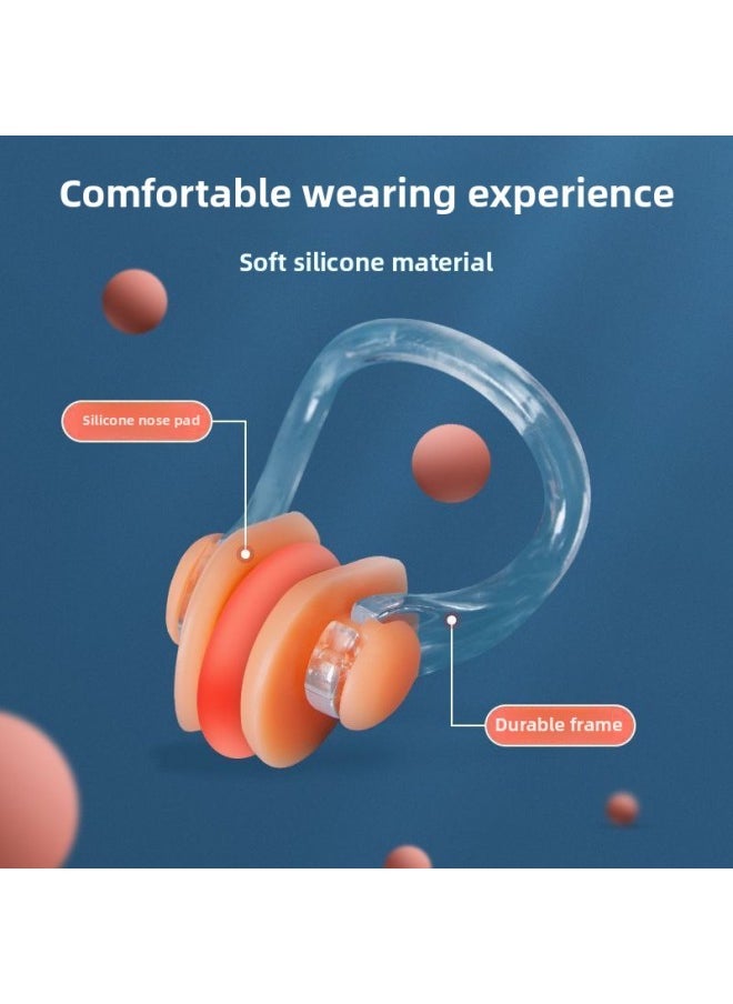 Generic Silicone Swimming Special Nose Clip Silicone Anti-soft Nose Diving Swimming Adults And Children Universal Anti-choking Nasal Plug-Colour:Yellow Earplugs Waterproof Without Cord - One Pack  - Image 4